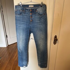 Madewell Cali Demi-Boot Jeans with Button-Fly
